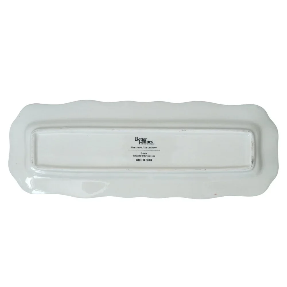 Better Homes And Gardens Heritage Collection Ceramic Platter Serving Tray Plate - Picture 6 of 10